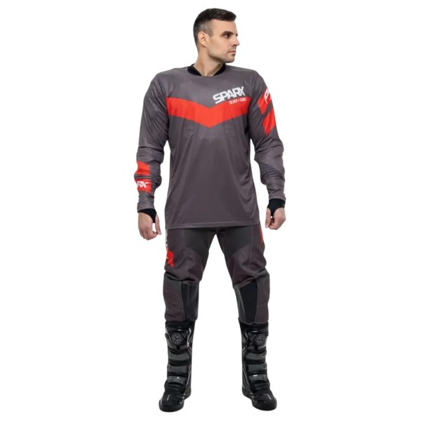 Эндуро комплект Sparx ЕХ01 VICTORY серо-красный 2XL