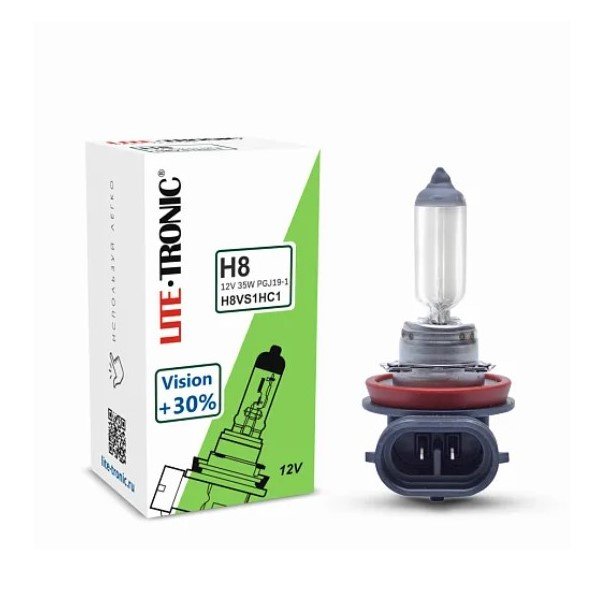 Галогенная лампа головного света Н8 Lite-Tronic Vision+30% 12V 35WPGJ19-1