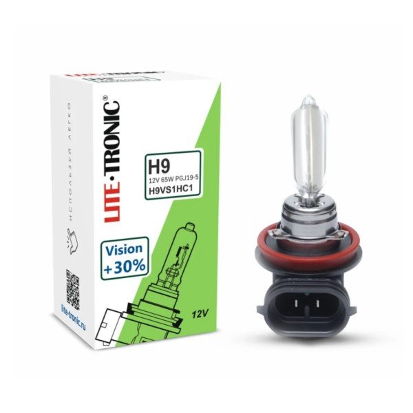 Галогенная лампа головного света Н9 Lite-Tronic Vision+30% 12V 65W РОЛ 9-5