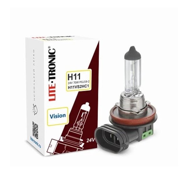 Галогенная лампа головного света Н11 Lite-Tronic Vision 24V 70W РОЛ 9-2