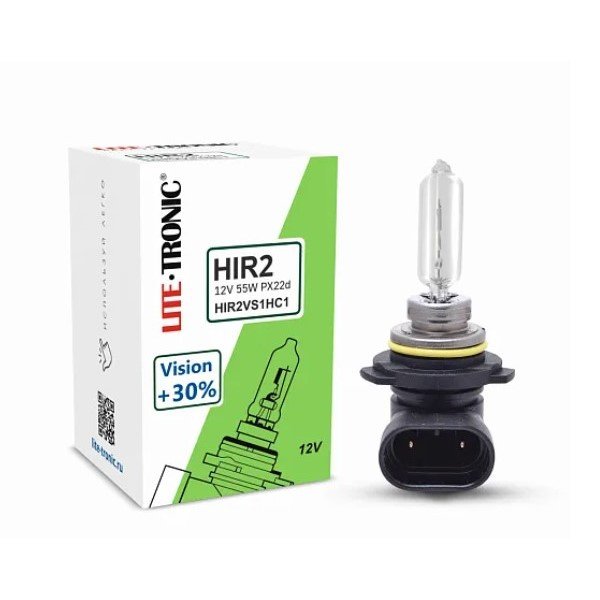 Галогенная лампа головного света HIR2 Lite-Tronic Vision+30% 12V 55W PX22d