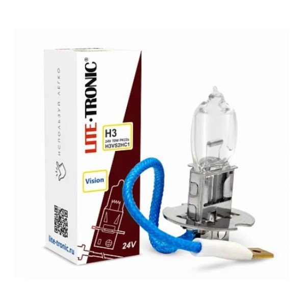 Галогенная лампа головного света Н3 Lite-Tronic Vision 24V 70W PK22s