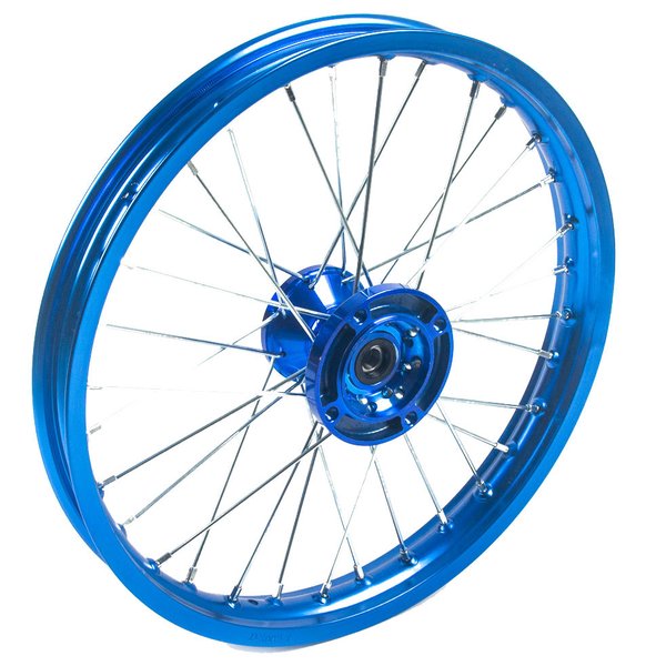 Диск мотоцикла передний 17 (1,60-R17 d=15mm) CNC ступица, алюминий/синий X-TECH
