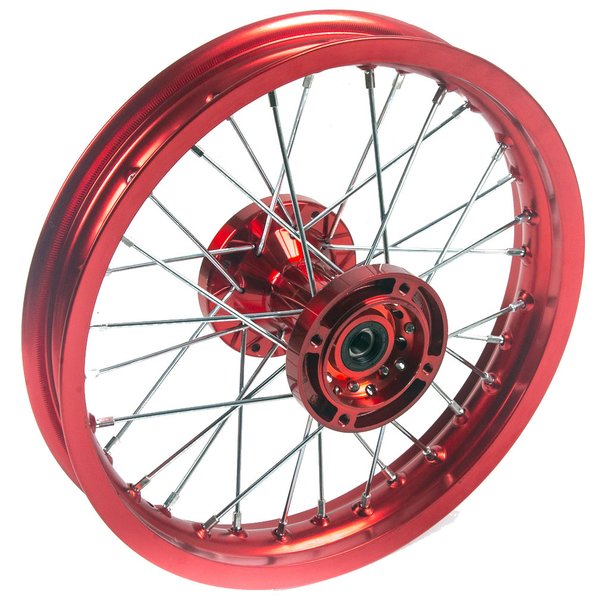 Диск задний 14 (1,85-R14 d=15mm) CNC ступица, алюминий/красный X-TECH (4x100x76/4x92x76 диск/звезд)
