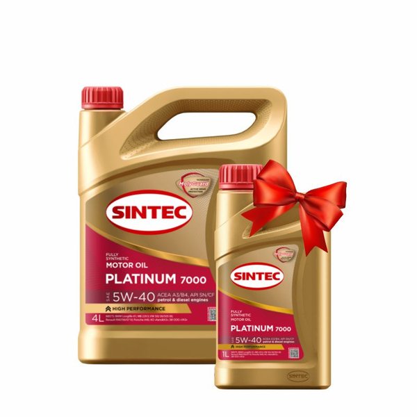 Масло моторное Sintec Platinum 7000 5W40 A3/B4 Акция 4+1