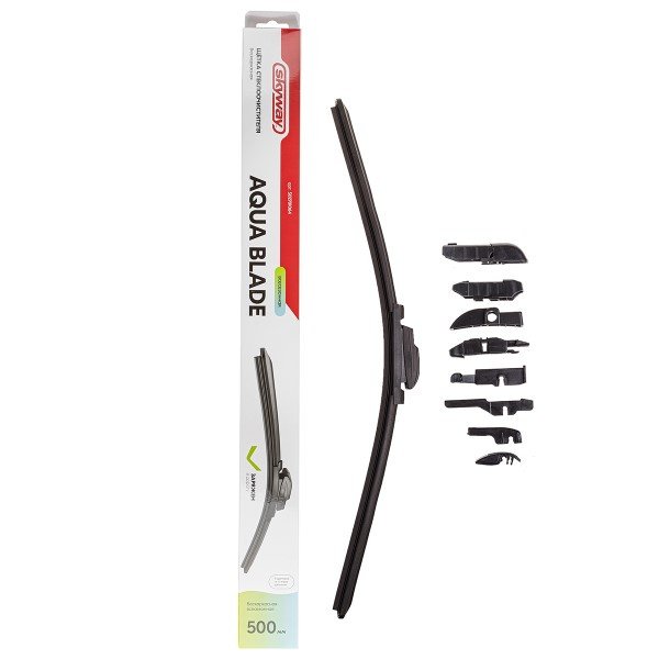 Дворник бескаркасный SKYWAY AQUA BLADE 50см/20 9 адаптеров