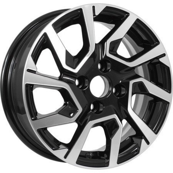 Диск литой 14*5,5 4*100 Et40 60,1 KD1420 Black Front Polished KDW