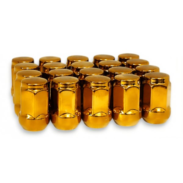 Гайка колесная 12*1,25 35мм 19мм 801444 GD-Cr (золото) Blister
