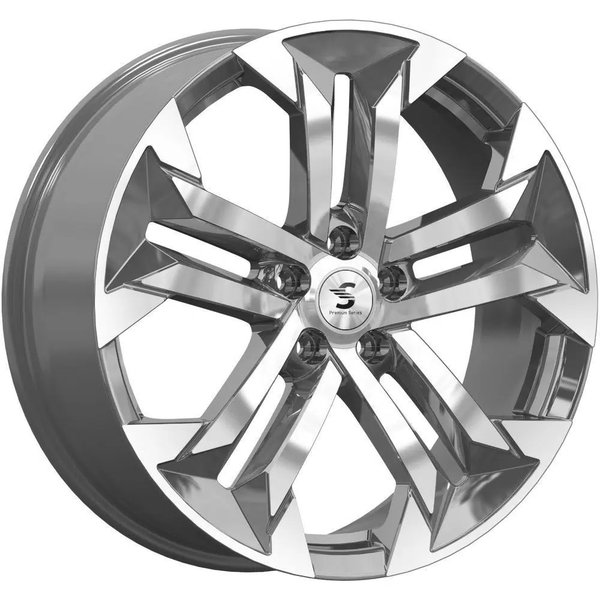 Диск литой 18*7 5*114,3 ET45 60,1 Premium Series КР012 Diamond gloss graphite Skad