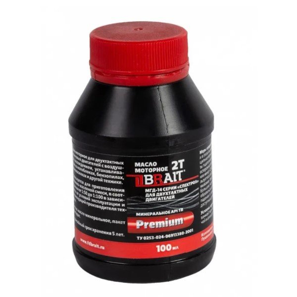 Масло моторное BRAIT 2T API TB минеральное 100мл