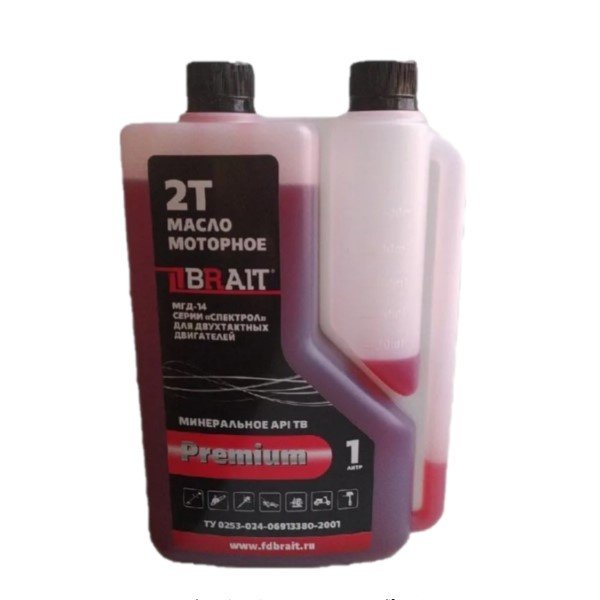 Масло моторное BRAIT 2T API TB минеральное 1л с дозатором