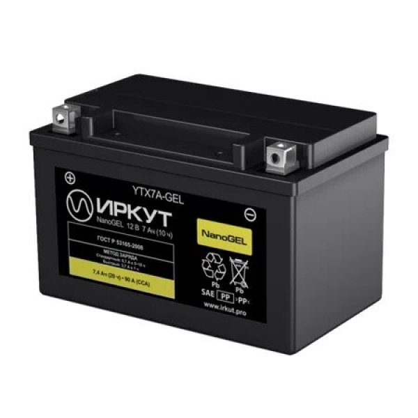 Аккумулятор мото р ИРКУТ YTX7A-BS 6 А/ч R