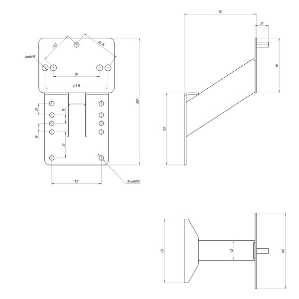 Держатель запасного колеса TRAILERCOM 01083