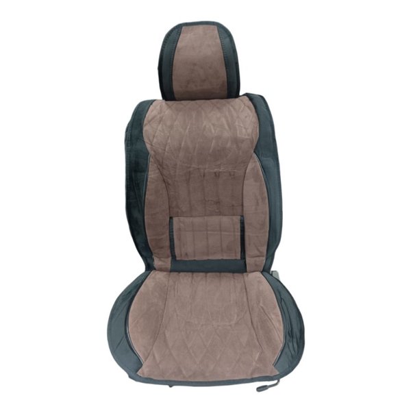 Чехлы автомобильные с поддержкой ПРЕЗИДЕНТ Велюр (Черные-Коричневая середина) на весь салон