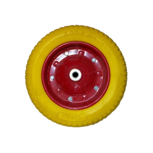 Колесо для тачки садовой (полиуретан) W10-350/4PU (под ось 20мм)