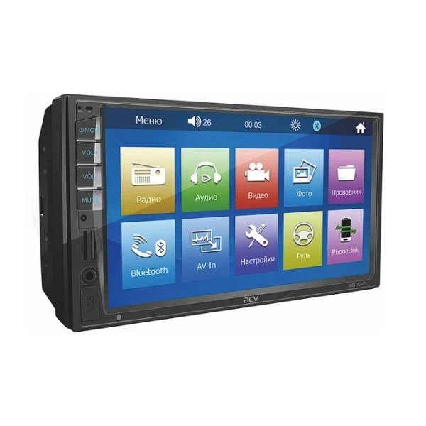Автомагнитола 7 ACV WD 7040 (2 DIN, 50 Вт х 4, AUX, microSD, USB Type-A, BT)