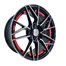 Диск литой 15*7 8*100/114,3 Et35 73,1 DX245 Black machine Face-Red underout