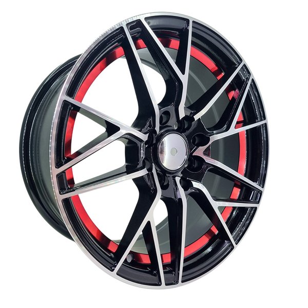 Диск литой 15*7 8*100/114,3 Et35 73,1 DX245 Black machine Face-Red underout