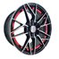 Диск литой 15*7 8*100/114,3 Et35 73,1 DX245 Black machine Face-Red underout