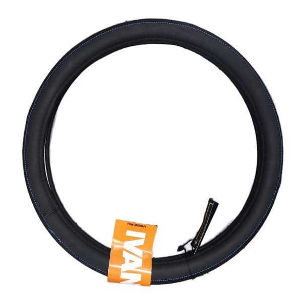 *Оплетка М нат кожа черная синяя нить Солист 