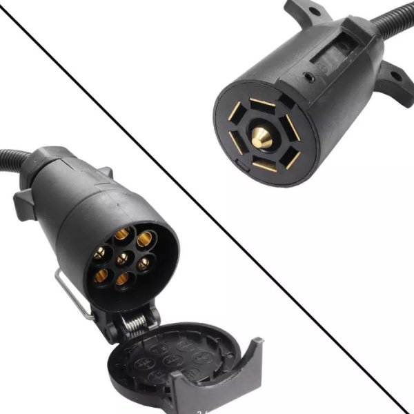 Адаптер с электр. модулем Америка(лепесток) - Европа 7pin