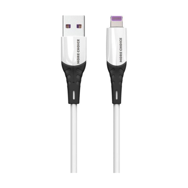 Дата-кабель USB 2.4А для Lightning 8-pin More choice К35i силикон 1м (White)