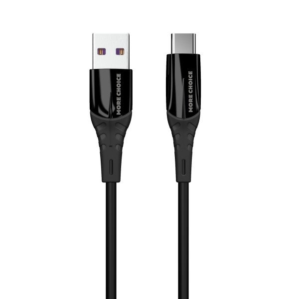 Дата-кабель USB 3.0А для Type-C More choice K35a силикон 1м (Black)