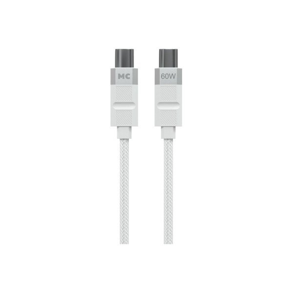 Дата-кабель USB 3.0A PD60W для Туре-С Type-C More choice K87aa нейлон 2м (White)
