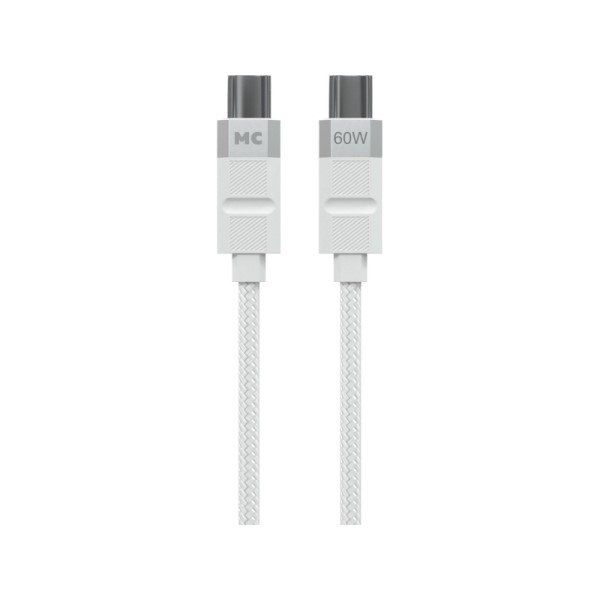 Дата-кабель USB 3.0A PD 60W для Type-C Type-C More choice K87aa нейлон 1м (White)