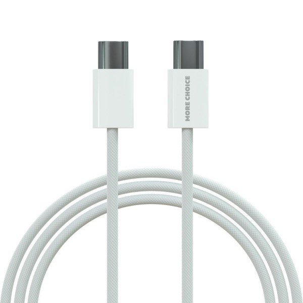 Дата-кабель USB 3.0A PD 60W для Type-C Type-C More choice К75а нейлон 2м (White)