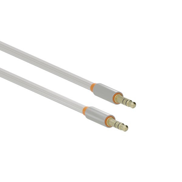 Аудиокабель AUX 3.5mm 2м More choice UK24 нейлон (White)