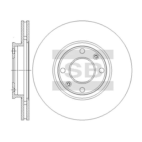 Диск тормозной перед Hyundai 51712-G6300 Sangsin SD2079 Picanto III 17- D=256