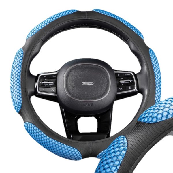 Оплетка SKYWAY Mix Sponge snood 6 подушечек M экокожа с перфор Черная/синяя