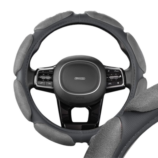 Оплетка SKYWAY Mix Sponge classic 8 подушечек M Серая искусст. замша с перф.