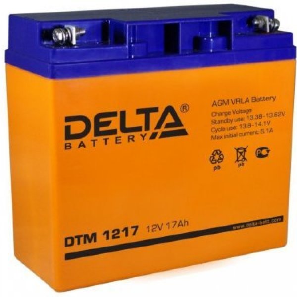 Аккумулятор Delta DTM 12В 17 А/ч 1217
