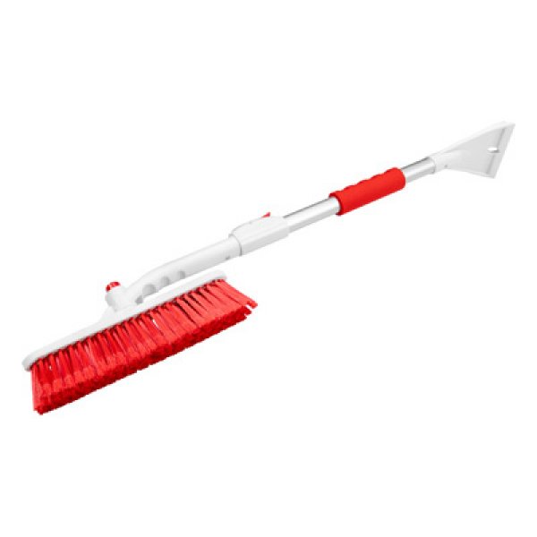 Щетка для снега телескопическая 79-100см со скребком SKYWAY мягкая щетина ручка soft touch поворот