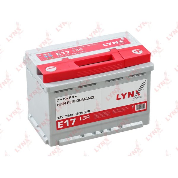 Аккумулятор LYNXauto 74 А/ч R