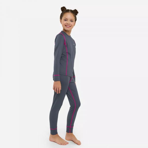 Термобелье для девочек Finntrail Dino 6101 DarkGreyPink (134-140)