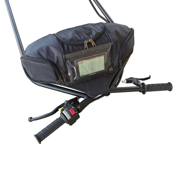 Сумка на руль мотобуксировщика прямоугольная объемная под смартфон