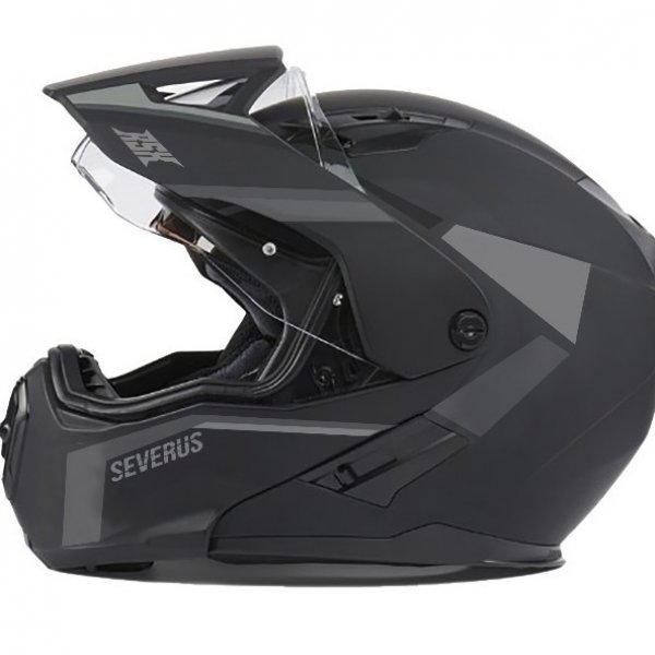 Шлем модуляр RSX Severus (HS310) черно-серый матовый (59-60 см) L