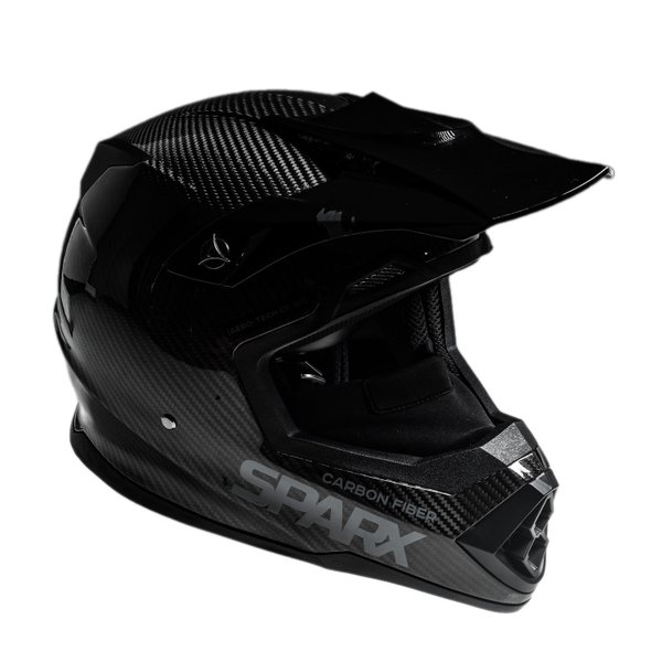 Шлем эндуро карбоновый SPARX Nix Carbon 3K (YK780) черно-серый 2XL