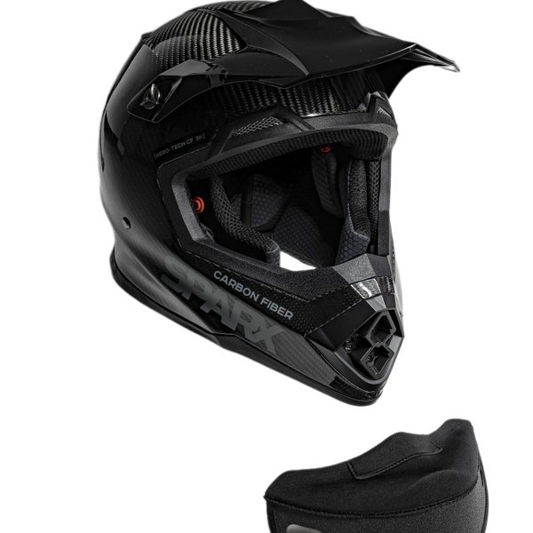 Шлем эндуро карбоновый SPARX Nix Carbon 3K (YK780) черно-серый L