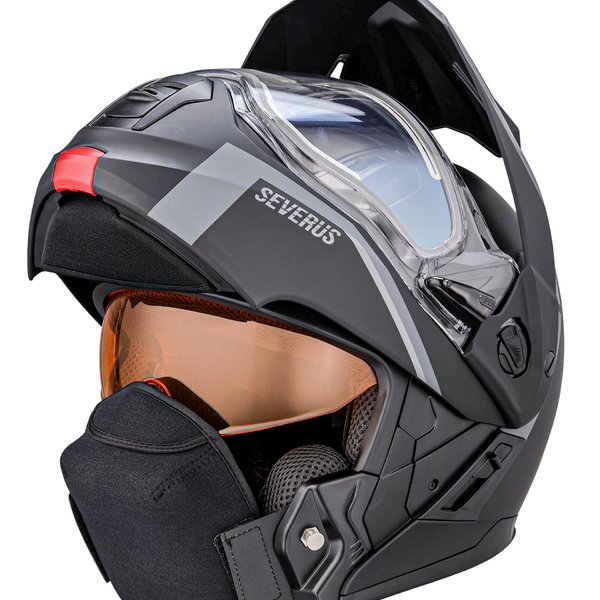 Шлем модуляр RSX Severus (HS310) черно-серый матовый (63-64 см) 2XL