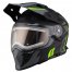 Шлем dual sport RSX Iceman (H331) Winter (желтые очки) черно-зеленый матовый (63-64 см) 2XL