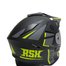 Шлем dual sport RSX Iceman (H331) Winter (желтые очки) черно-зеленый матовый (63-64 см) 2XL