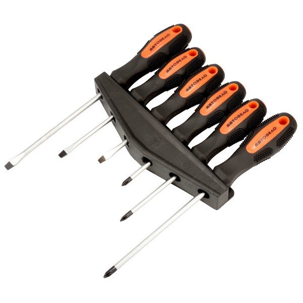 Набор отверток 6 предметов АвтоДело с 2-х компон. ручкой