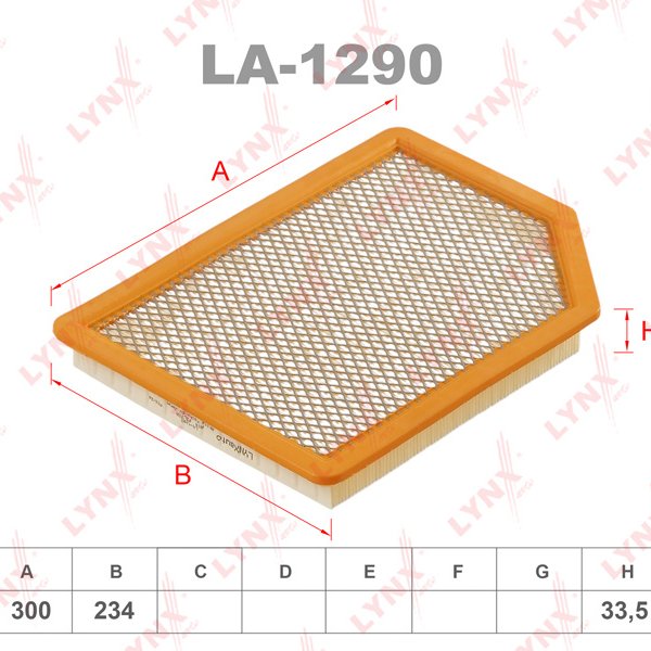 Фильтр воздушный Lynx LA-1290 (1109130P3030/1109130P3040 Оригинал JAC)