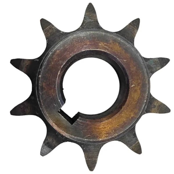 Звезда 10 зубьев 15,875 шаг 520 цепи на вал 20 мм шпонка 6 мм мотобуксировщик