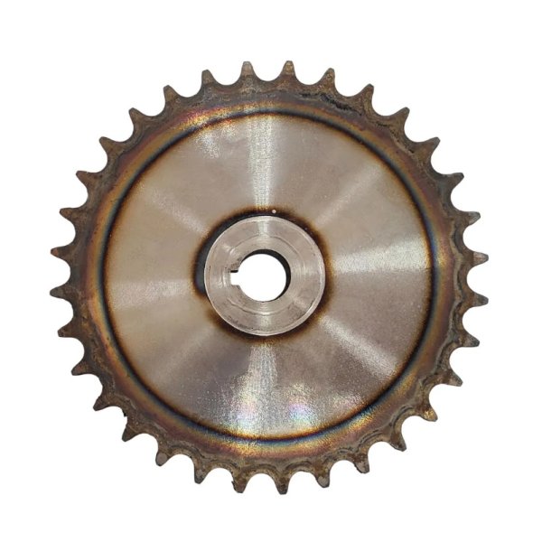 Звезда 32 зубьев 15,875 шаг 520 цепи на вал 20 мм шпонка 6 мм мотобуксировщик