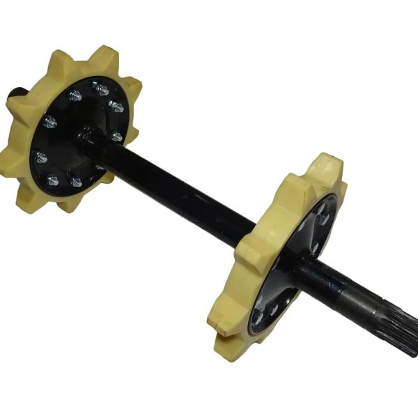 Вал ведущий мотобуксировщика со звездочками 380 мм Дельта Белка
